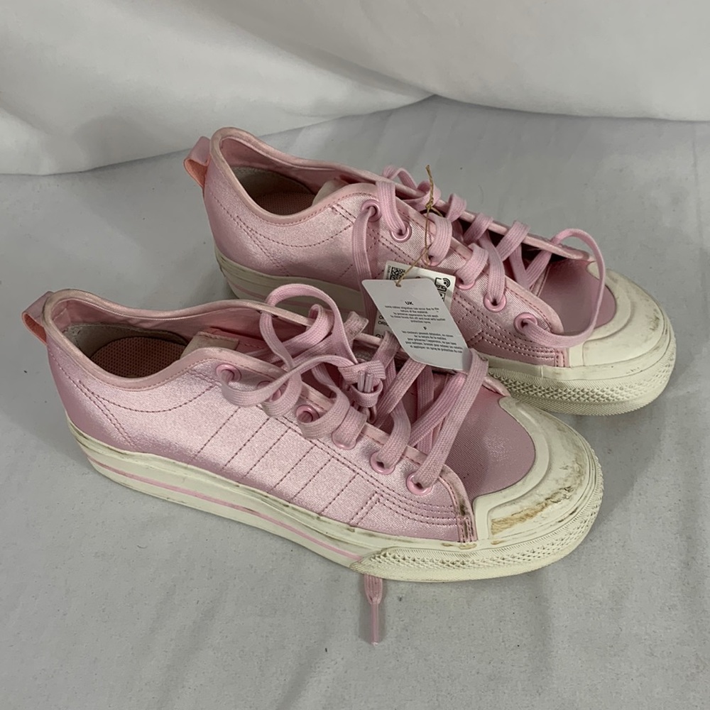 Adidas  Women´S Nizza RF Platform Trainers in Pink white Size 9